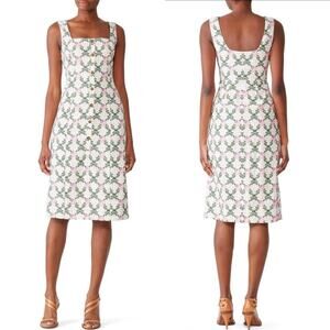 The East Order Tarshie Floral Plaid Button Front Midi Sheath Dress Size Large